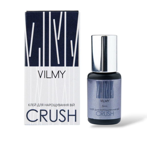 Клей для нарощування вій Crush Vilmy, 5 мл (0,5 сек), чорний Клей для нарощування вій Crush Vilmy, 5 мл (0,5 сек), чорний