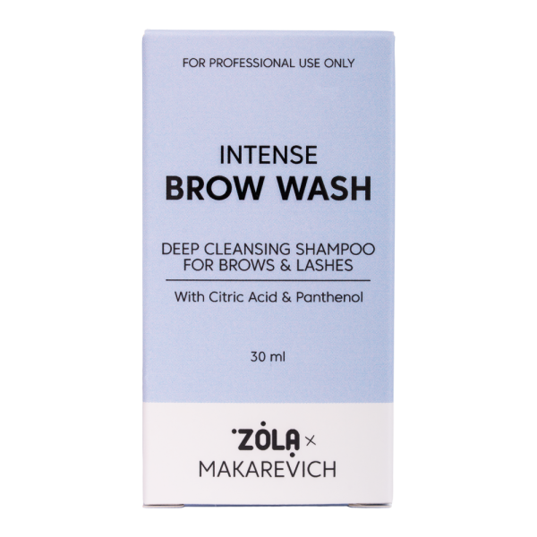 Шампунь, піна, мус глибокої очистки для брів та вій ZOLA x Makarevich Intense Brow Wash, 30 мл