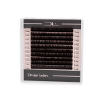 Ресницы Design Lashes Mix темный шоколад 0,07 M - 7-12 мм (10 линии) микс