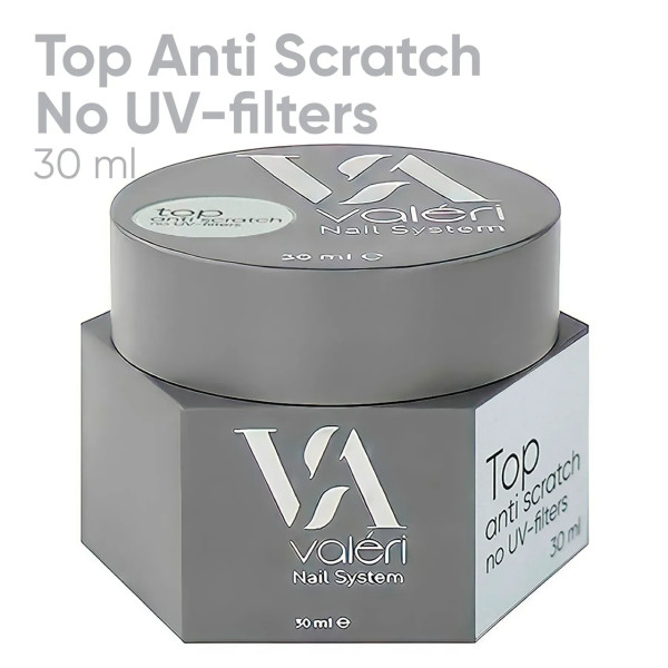 Топ для нігтів Top Anti-Scratch (no UV-Filter) Valeri, 30 мл Топ для нігтів Top Anti-Scratch (no UV-Filter) Valeri, 30 мл