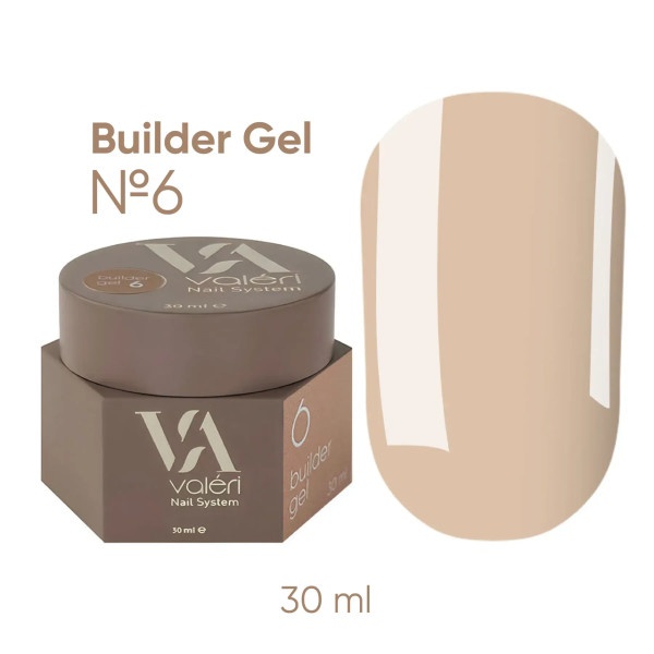 Моделюючий гель Valeri Builder Gel №6 Cacao, 30 мл Моделюючий гель Valeri Builder Gel №6 Cacao, 30 мл