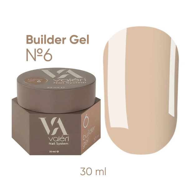 Моделюючий гель Valeri Builder Gel №6 Cacao, 30 мл