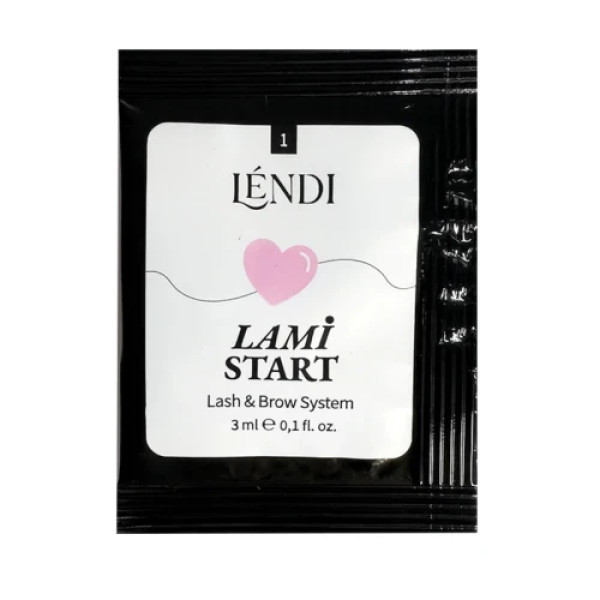 Склад для ламінування вій та брів №1 Lendi Lami Like Start, саше 3 мл Склад для ламінування вій та брів №1 Lendi Lami Like Start, саше 3 мл