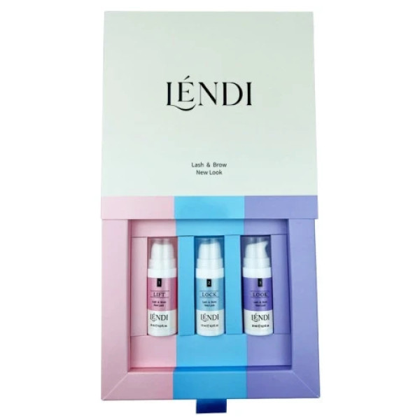 Набір складників для ламінування вій та брів Lendi Lash & Brow New Look, (3x10 мл) Набір складників для ламінування вій та брів Lendi Lash & Brow New Look, (3x10 мл)