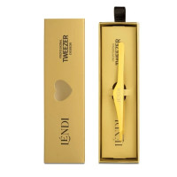 Пінцет для брів скошений Lendi Golden Spark(Золота Іскра)