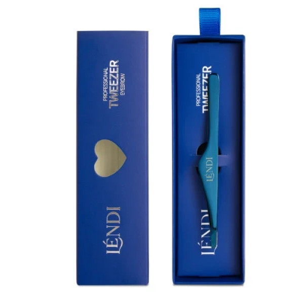 Пінцет для брів скошений Lendi Blue Sapphir(Синій Сапфір) Пінцет для брів скошений Lendi Blue Sapphir(Синій Сапфір)