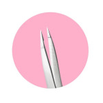 Пінцет для брів точковий Lendi Moonlight Silver(Місячне Срібло)