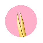 Пінцет для брів точковий Lendi Golden Spark(Золота Іскра)