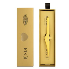 Пінцет для брів точковий Lendi Golden Spark(Золота Іскра)