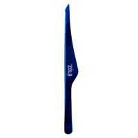 Пінцет скошений професійний для брів преміум серія ZOLA BLUE