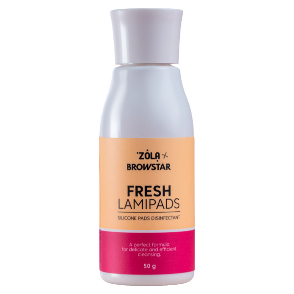 Дезінфікуючий засіб для силіконових валиків ZOLA x Browstar Fresh Lamipads, 50 мл Дезінфікуючий засіб для силіконових валиків ZOLA x Browstar Fresh Lamipads, 50 мл