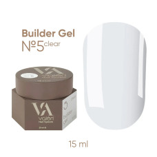 Моделюючий гель Valeri Builder Gel №5 Clear, 15 мл