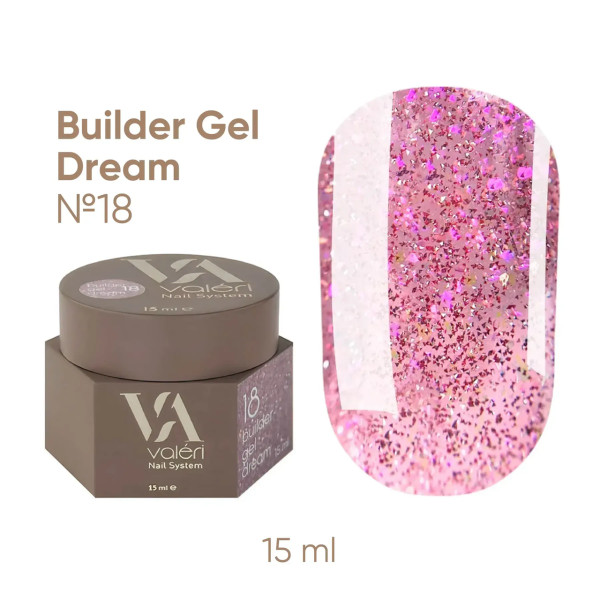 Моделюючий гель Valeri Dream Builder Gel №18, 15 мл Моделюючий гель Valeri Dream Builder Gel №18, 15 мл