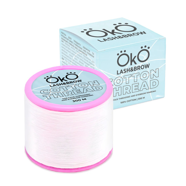Нитка для трідінга та розмітки брів OKO Cotton Thread, 300 м Нитка для трідінга та розмітки брів OKO Cotton Thread, 300 м