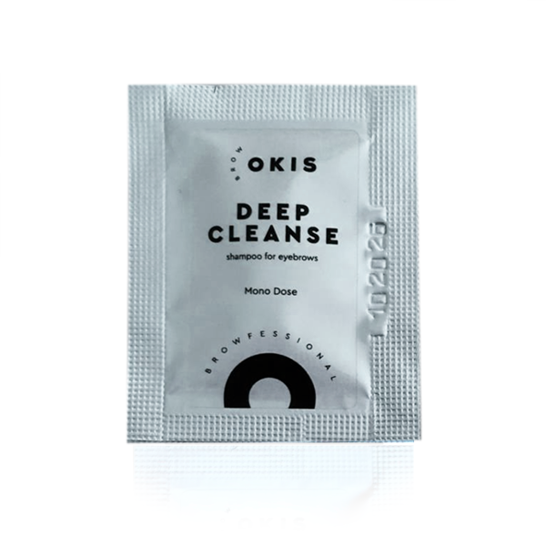 Шампунь глибокого очищення в саше для брів, вій та шкіри Deep Cleanse Shampoo OKIS BROW, 3 мл