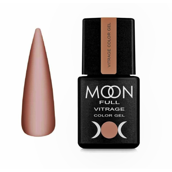 Гель-лак Moon Full Vitrage color Gel polish №09 персиковый туман, 8 мл