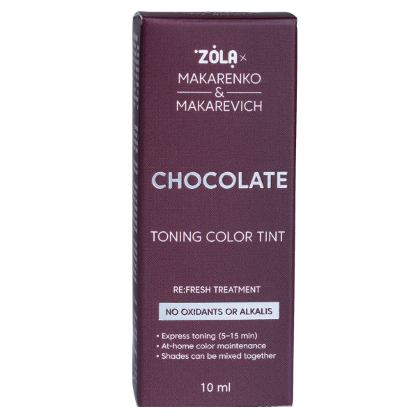 Тонуюча фарба ZOLA x Makarenko x Makarevich Toning Color Tint Cholocate, 10 мл Тонуюча фарба ZOLA x Makarenko x Makarevich Toning Color Tint Cholocate, 10 мл