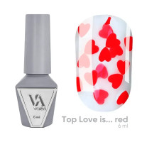 Топ для ногтей Top Love is…red Valeri, 6 мл