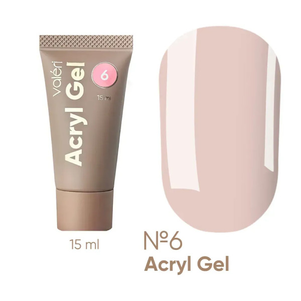 Акриловий гель Valeri Acryl Gel №6, 15 мл Акриловий гель Valeri Acryl Gel №6, 15 мл