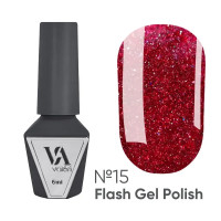 Светоотражающий гель-лак для ногтей Valeri Flash Gel Polish №015, 6 мл