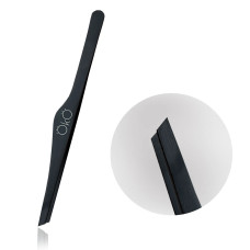 Пінцет для брів скошений OKO Black MAGNETIC
