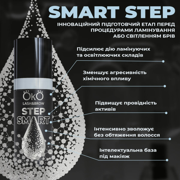 Активатор для ламінування та освітлення SMART STEP OKO Lash&Brow, 10 мл Активатор для ламінування та освітлення SMART STEP OKO Lash&Brow, 10 мл