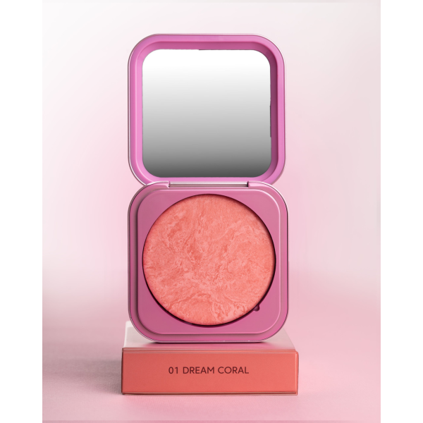 Румяна ZOLA Velvet Blush Glow 01 Коралловый Сон Dream Coral