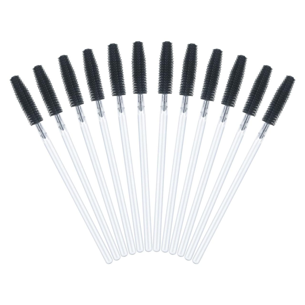 Щітки силіконові 50шт (ручка прозора, ворс чорний)