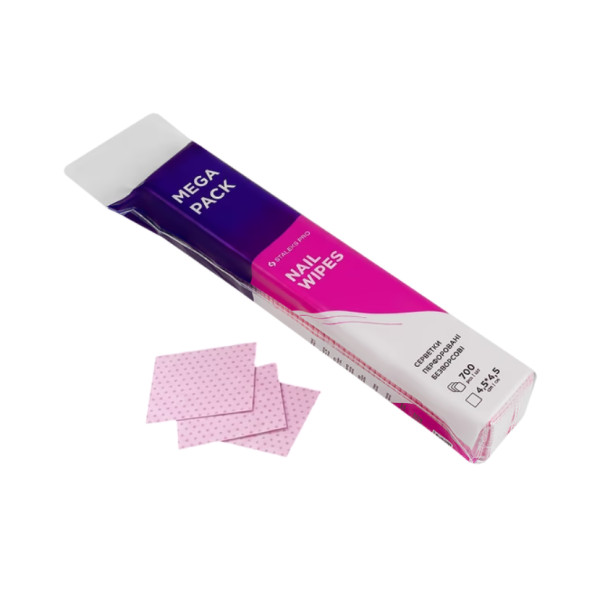 Серветки безворсові перфоровані STALEKS Expert Nail Wipes 700 шт Серветки безворсові перфоровані STALEKS Expert Nail Wipes 700 шт
