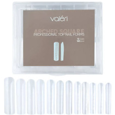 Форми верхні для нарощення нігтів Valeri Professional Top Nail Forms "Arched Square" (120 шт)