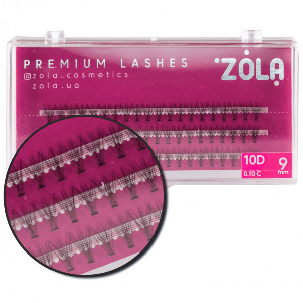 Вії-пучки ZOLA 10D, 9 мм Вії-пучки ZOLA 10D, 9 мм