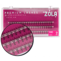 Реснички-пучки ZOLA 10D, 9 мм