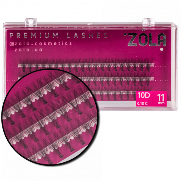 Вії-пучки ZOLA 10D, 11 мм Вії-пучки ZOLA 10D, 11 мм
