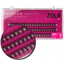 Вії-пучки ZOLA 20D, 9 мм