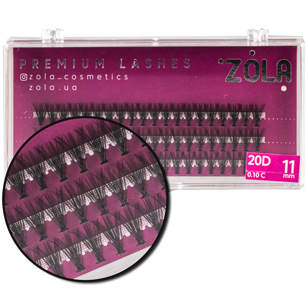 Реснички-пучки ZOLA 20D, 11 мм Реснички-пучки ZOLA 20D, 11 мм