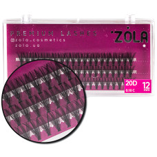 Вії-пучки ZOLA 20D, 12 мм