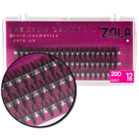 Реснички-пучки ZOLA 20D, 12 мм