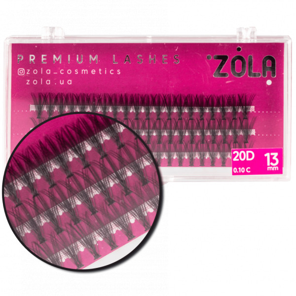 Вії-пучки ZOLA 20D, 13 мм Вії-пучки ZOLA 20D, 13 мм