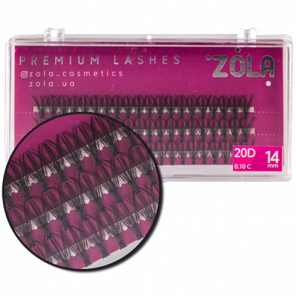 Вії-пучки ZOLA 20D, 14 мм Вії-пучки ZOLA 20D, 14 мм
