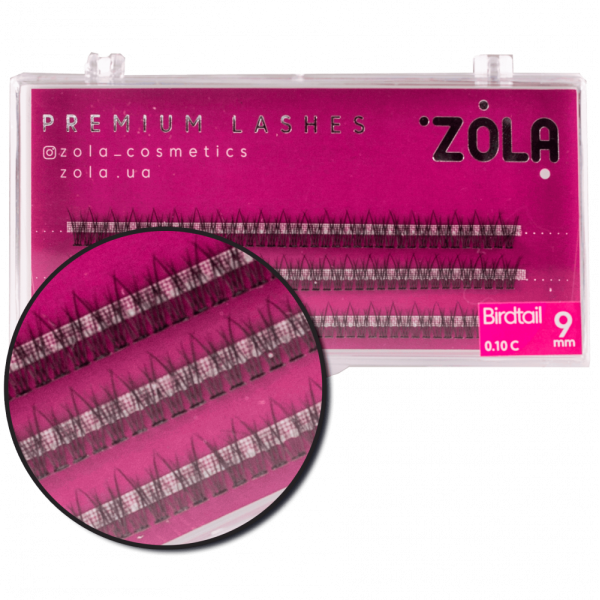Вії-пучки ZOLA Birdtail, 9 мм