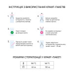 Крафт-пакети Microstop WHITE з індикатором 4 класу 100×200 мм, 100 шт