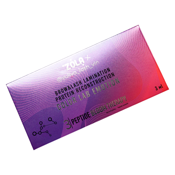 Склад для ламінування в саше ZOLA x Yuliya Lash Vin 03 COLOR LAB EMOTION PEPTIDE BLOOM THERAPY (3 х 1 мл)