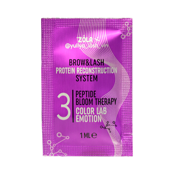 Склад для ламінування в саше ZOLA x Yuliya Lash Vin 03 COLOR LAB EMOTION PEPTIDE BLOOM THERAPY (3 х 1 мл)