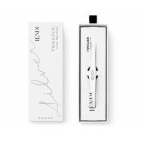 Пінцет для брів скошений ультратонкий Lendi Ultra-fine slanted, сріблястий