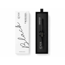 Пінцет для брів скошений ультратонкий Lendi Ultra-fine slanted, чорний