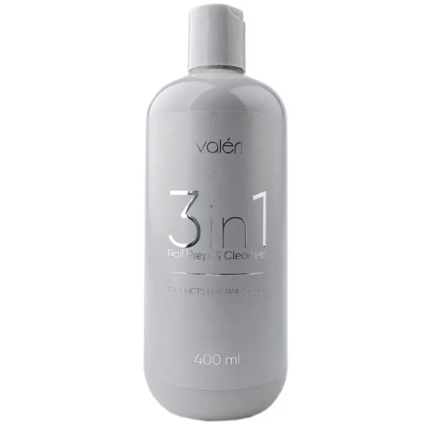 Знежирювач для нігтів Valeri Nail Prep&Cleanser 3в1, 400 мл Знежирювач для нігтів Valeri Nail Prep&Cleanser 3в1, 400 мл