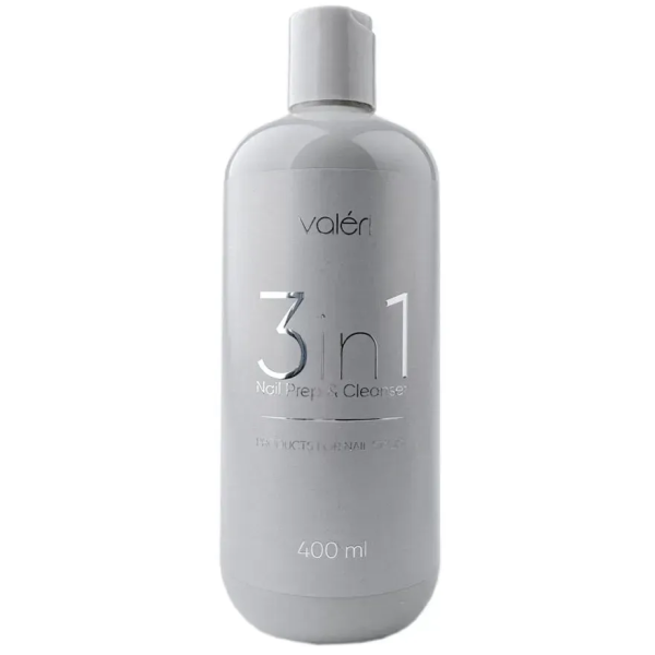Знежирювач для нігтів Valeri Nail Prep&Cleanser 3в1, 400 мл