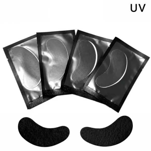 Патчі для UV нарощування вій чорні, 1 пара Патчі для UV нарощування вій чорні, 1 пара