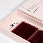 Вії Design Lashes Mix Red Wine 0,07 C - 7-14 мм (20 лінії) мікс