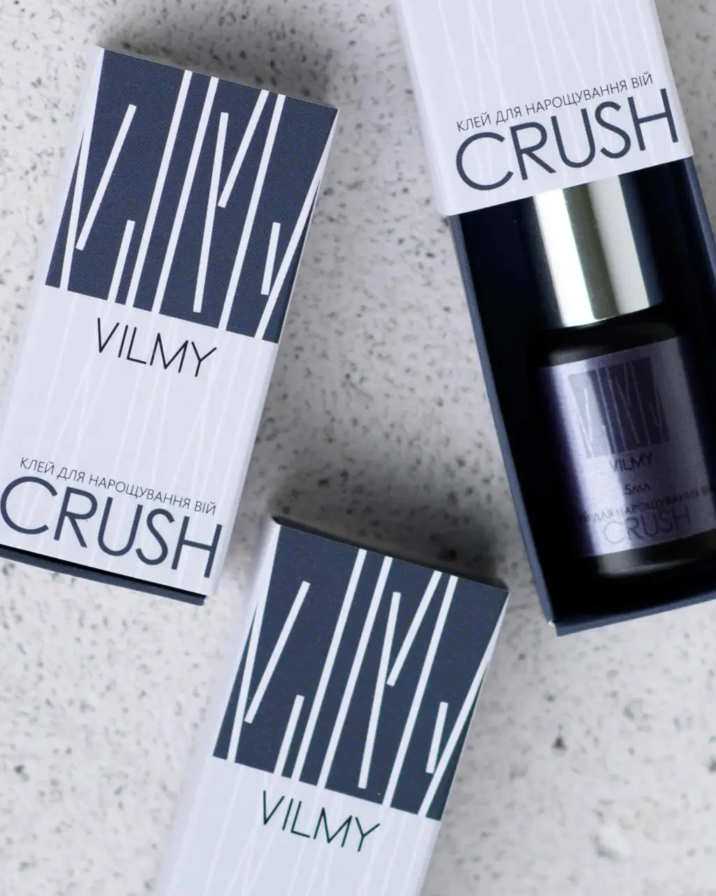 Клей для нарощування вій Crush Vilmy, 3 мл (0,5 сек), чорний